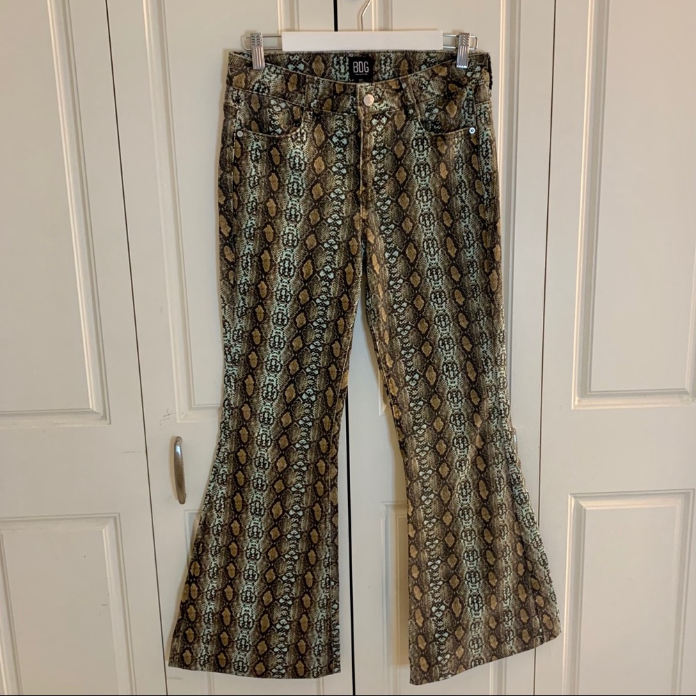 Urban Outfitters BDG Snakeskin Flare Pants